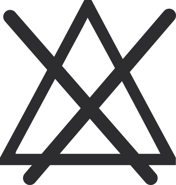 Symbol Of Maintenance Of Clothing, Use Of Bleach - Do Not Bleach Icon (687x720), Png Download