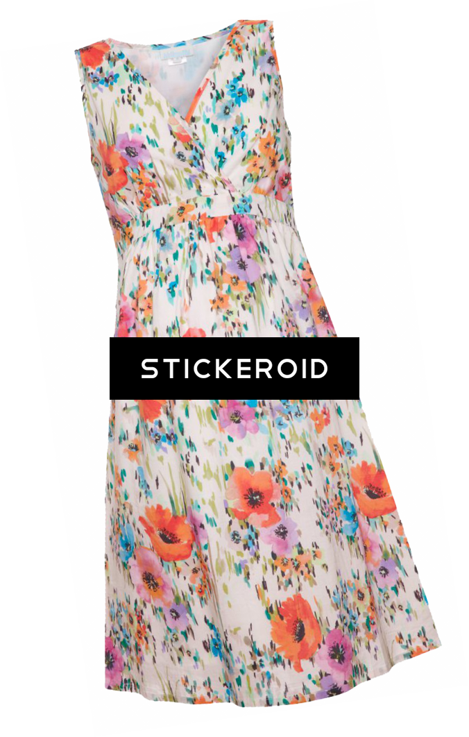 Floral Dress Clothing - Floral Dress (676x1062), Png Download