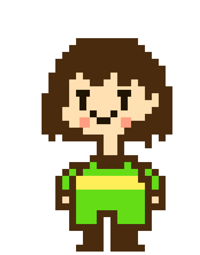 Ct Chara - Frisk Undertale Pixel Art (1200x1200), Png Download