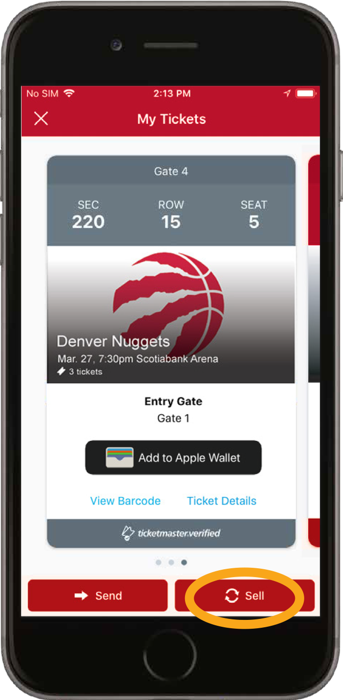 Mobile Ticketing Toronto Raptors Png Raptors Tickets - Purchase Raptors Tickets Mobile App (699x1424), Png Download