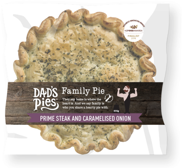 Family Prime Beef Steak & Caramelised Onion - Dads Pies ビーフミンチ&チーズパイ 200g×4 (600x556), Png Download