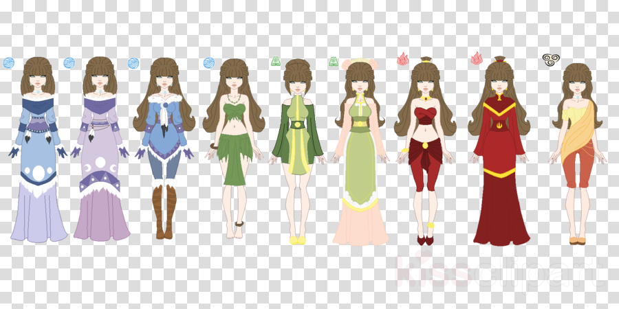 Avatar The Last Airbender Waterbender Outfit Clipart - Firebender Outfits (900x450), Png Download