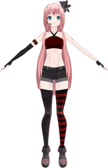 Lukada Ula - Luka Megurine Mmd Models (480x640), Png Download