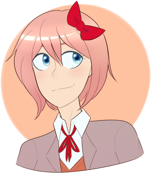 Doki Doki Literature Club - Cartoon (569x605), Png Download