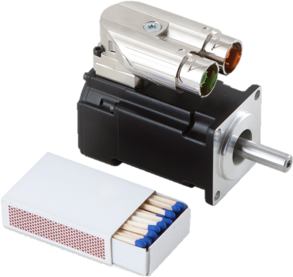 Kollmorgen Akm1 Dc Servo Motor Low Voltage Size Comparison - Dc Servomotor (600x600), Png Download