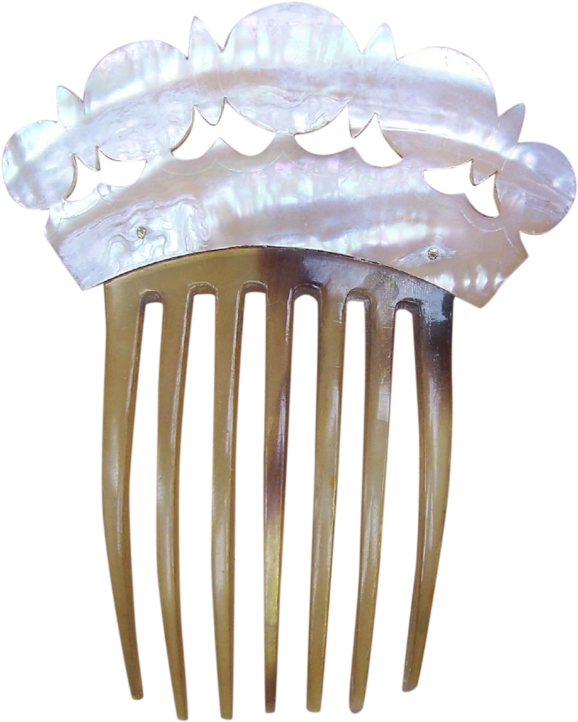Victorian Hair Comb Mother Of Pearl Spanish Mantilla - Comb (1023x1023), Png Download