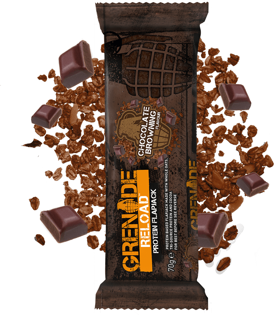 Grenade Products Banner - Grenade Reload Flapjack Fused Fruit 70g (1000x1127), Png Download