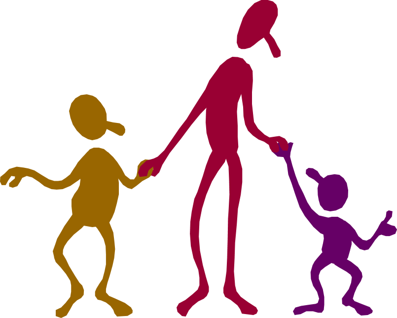 Clip Art Image Of Parent With Children - Special Education (805x644), Png Download