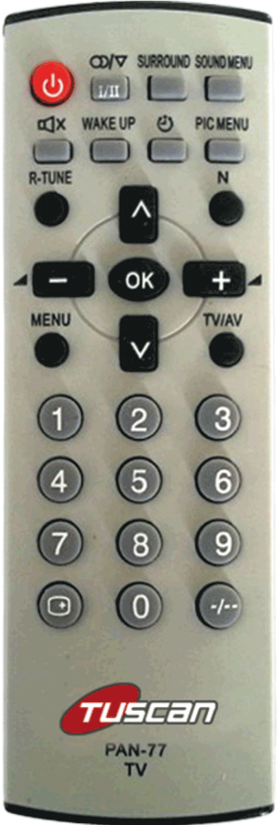 Pan77 - Panasonic Tv Remote (500x1200), Png Download