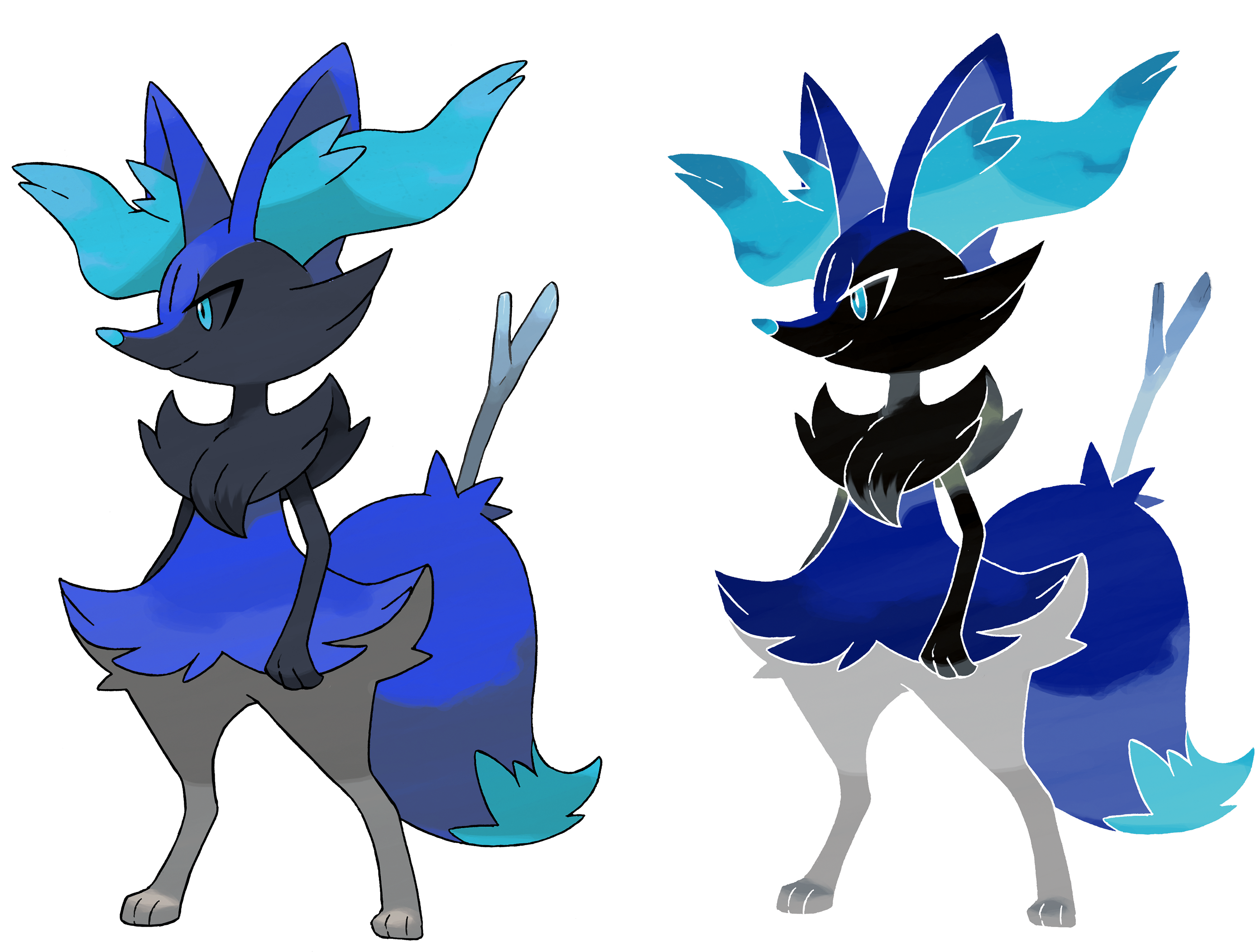 View Braixen Request , - Drawing (2912x2124), Png Download