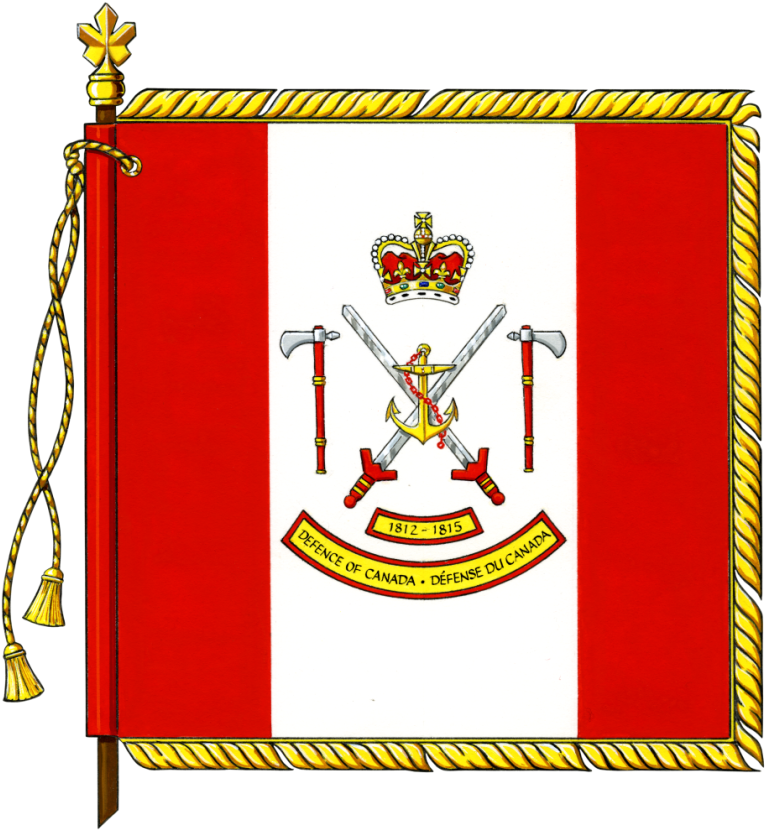 Canadian Forces War Of 1812 Commemorative Banner - Canadian Flag During War 1812 (800x839), Png Download