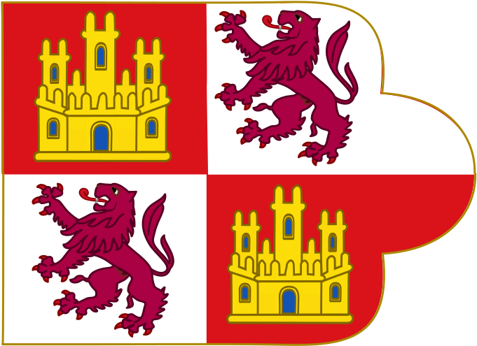 Royal Banner Of The Crown Of Castille - Castile Leon Coat Of Arms (692x504), Png Download