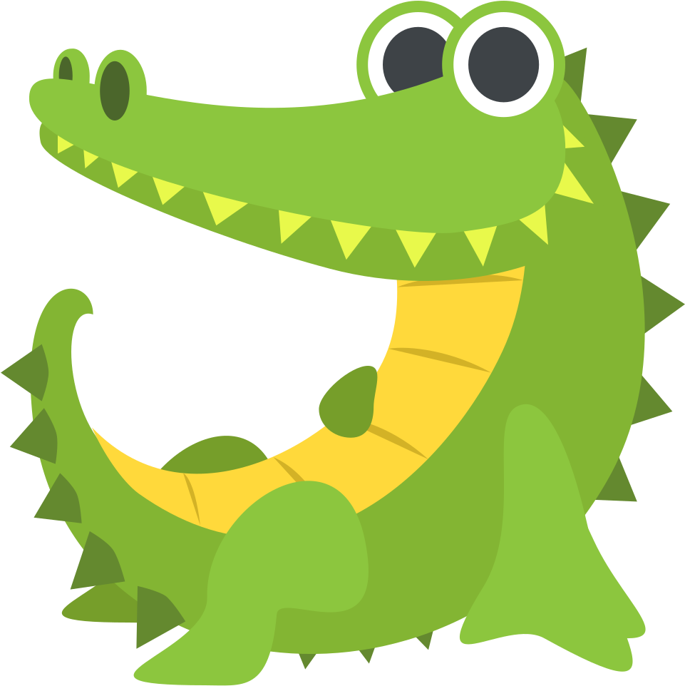 File - Emojione 1f40a - Svg - Crocodile Emoji (1024x1024), Png Download