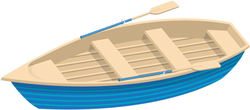 Blue Boat Transparent Png - Clip Art Boat Transparent (850x389), Png Download