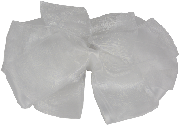 Rwc35029 Large Puffy Ribbon Bow White - Style (599x599), Png Download