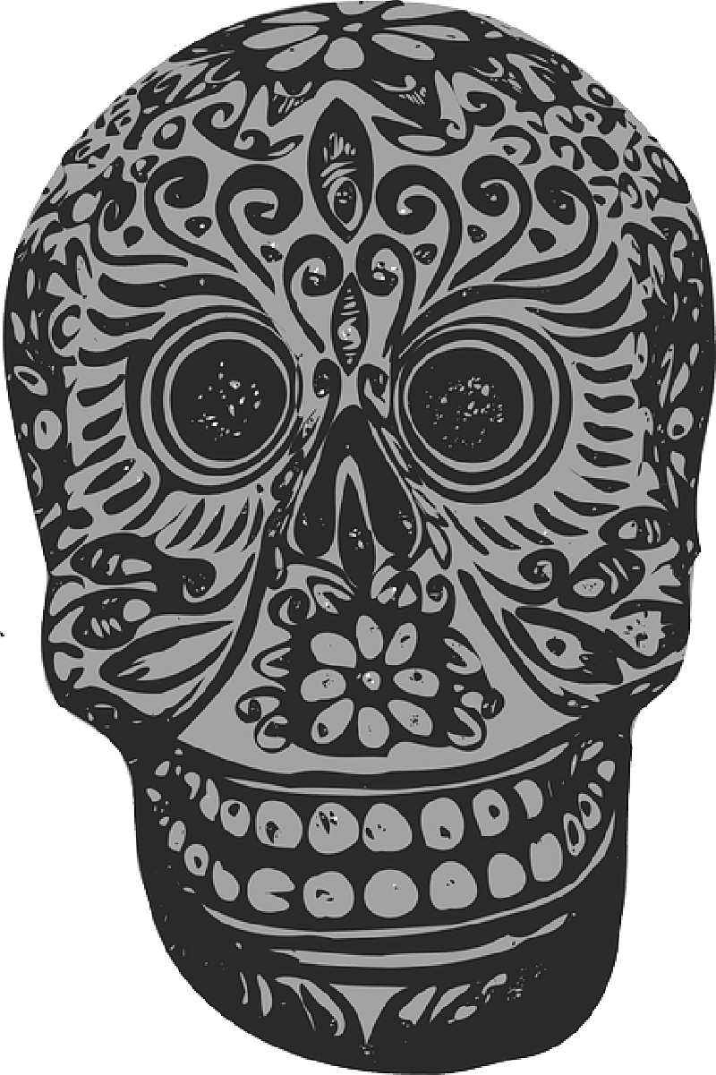 Icon, Skull, Free, Mexican, Art, Skeleton, Tattoo - Mexican Skull Art (800x1201), Png Download
