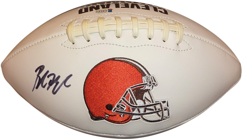 Baker Mayfield Autographed Cleveland Browns Logo Football - Bernie Kosar Autographed Ball - Logo Jsa Witnessed (500x500), Png Download