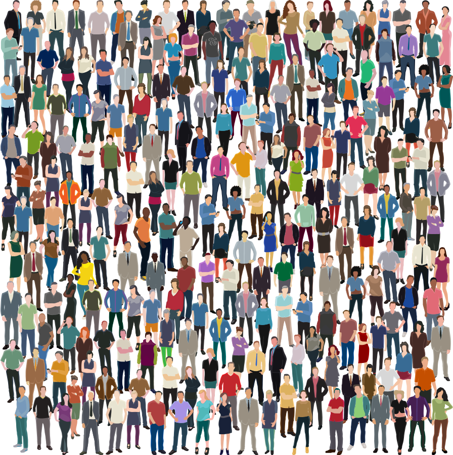 People - Huge Crowd Of People (896x900), Png Download