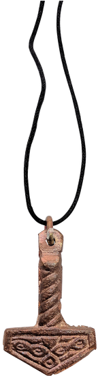 Mjolnir - Thor's Hammer - Copper Pendant - Locket (498x609), Png Download