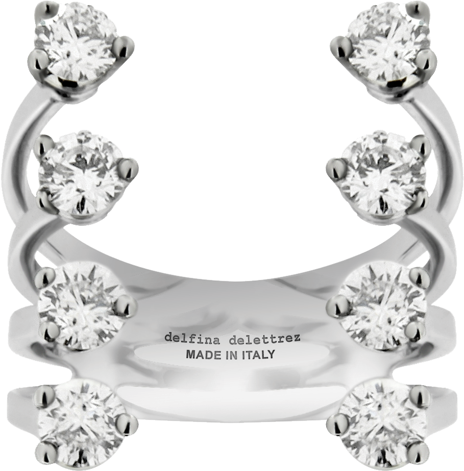 White Gold Dots Ring - Delfina Delettrez Diamond Ring (1500x1000), Png Download