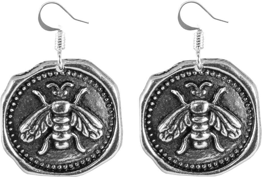 Honey Bee Earrings - Earrings | Honey Bee0.75 Inch Diameter (1000x655), Png Download
