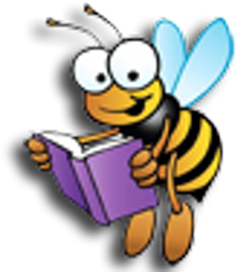 Reading Bee Clip Art (400x400), Png Download