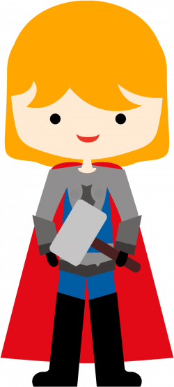 Thor Svg Baby Cartoon - Minus Super Herois (250x553), Png Download