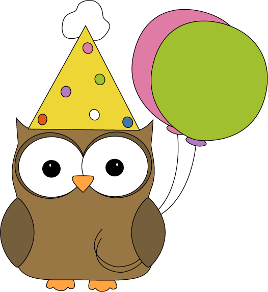 Owlet Clipart Happy Birthday - Owl Birthday Clipart Png (526x573), Png Download