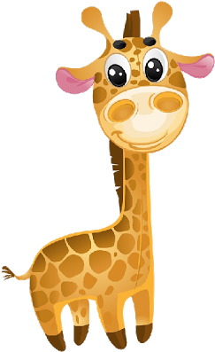 Image Black And White Animated Giraffe Cute Ba Cartoon - Cartoon Giraffe Vector (400x400), Png Download