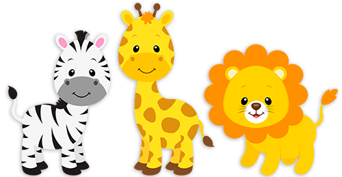Safari Animals Png - Animales Safari Bebe Para Imprimir (500x259), Png Download