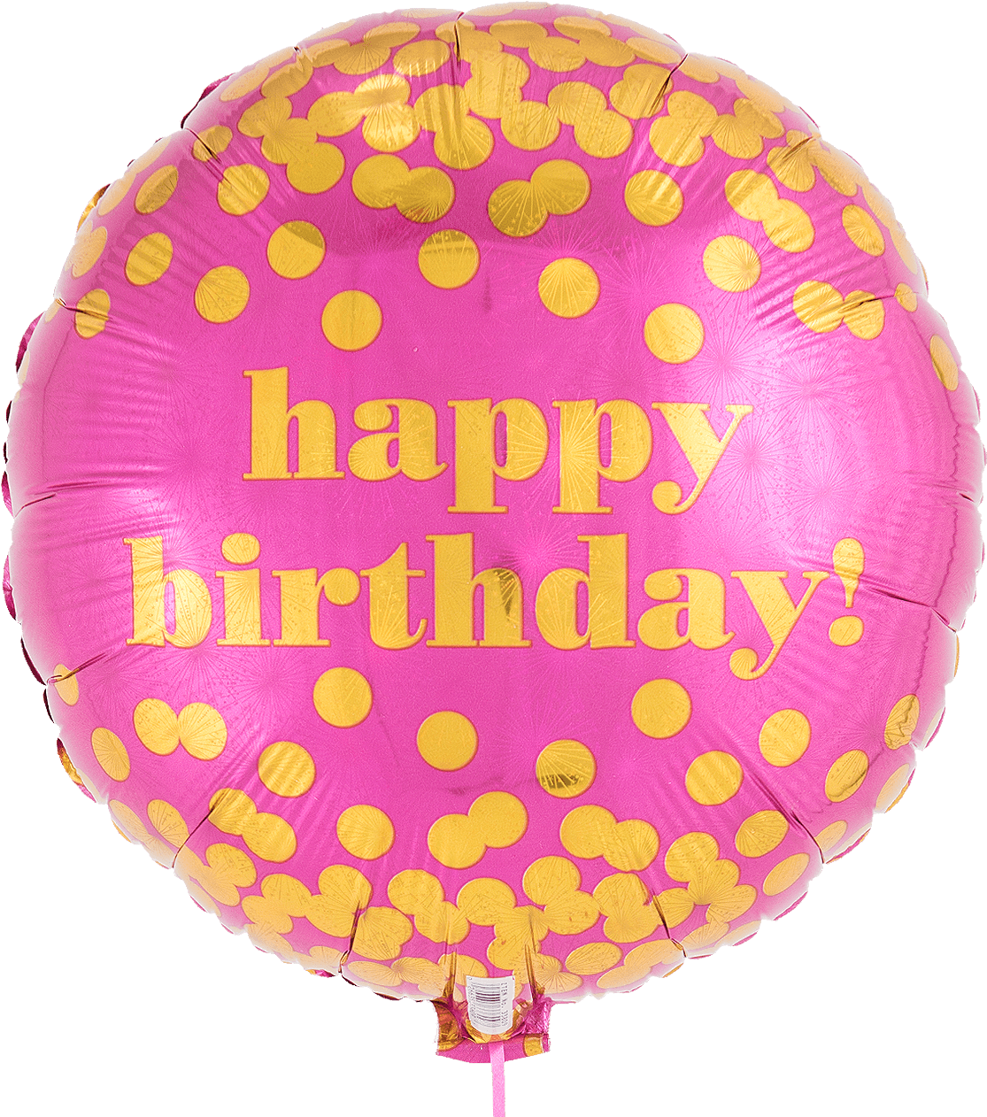 Happy Birthday Gold Dots - 18" Happy Birthday Pink Confetti Gold Dots - Mylar (1400x1400), Png Download