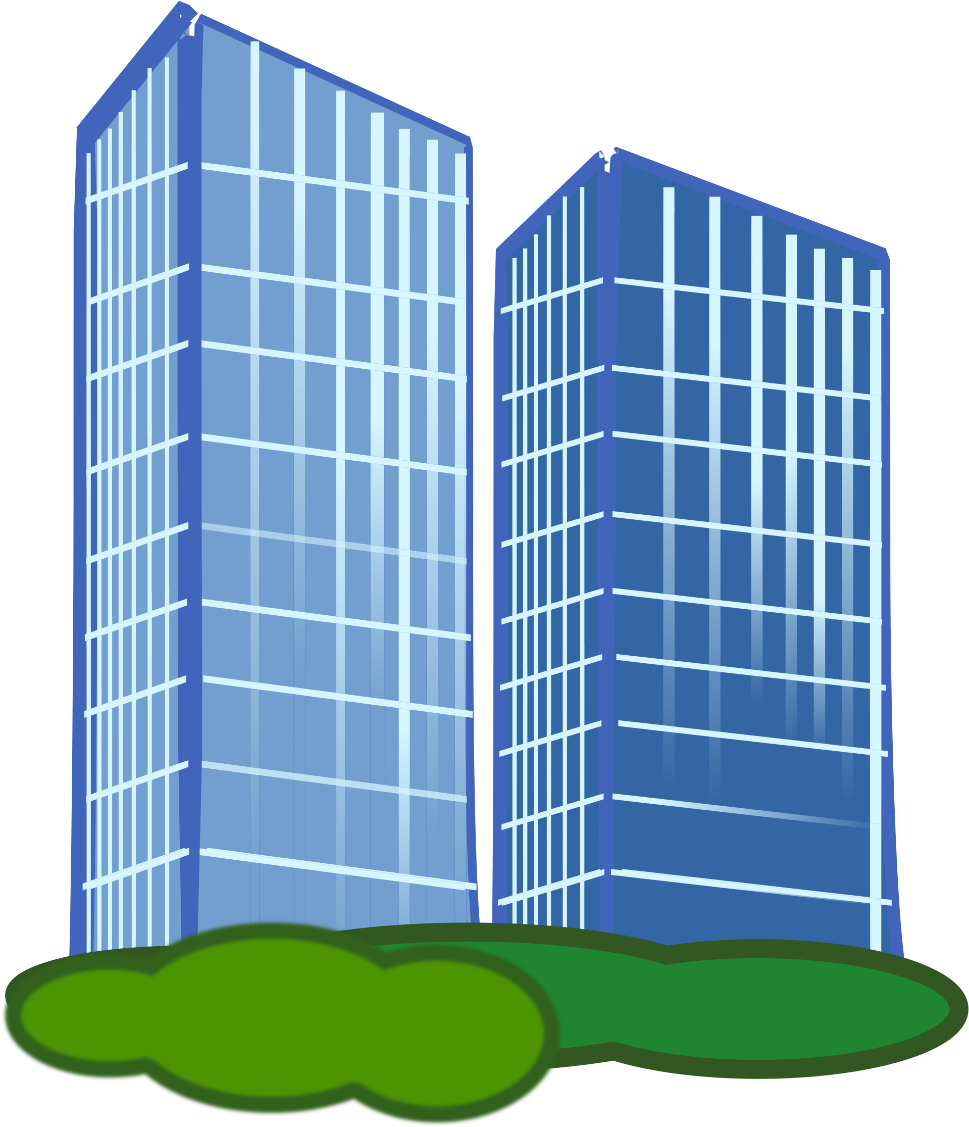 Apartment Clip Black And White Science - Building Clip Art Transparent (2400x2400), Png Download