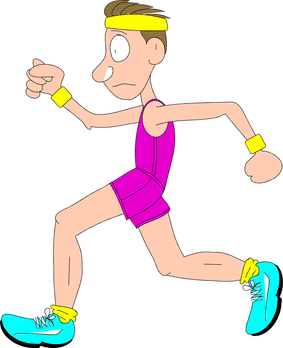Free Clip Art Of Person Running Clipart Man - Run Clipart Transparent Background (958x1175), Png Download