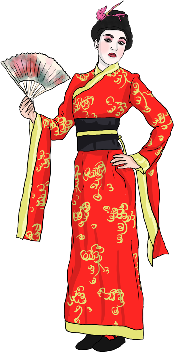 Image - Geisha Costume (800x1337), Png Download