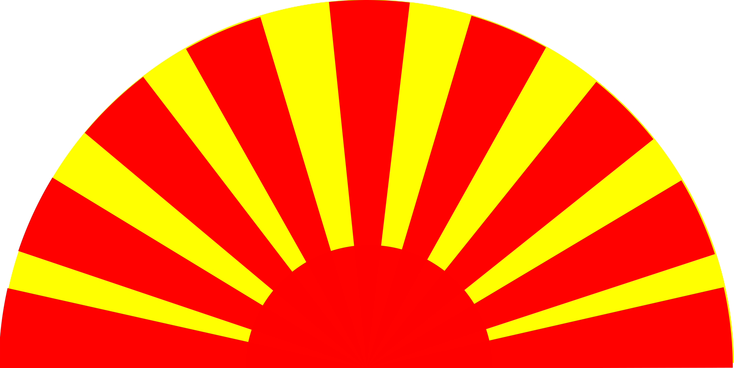 Sunrise Clipart Transparent - Red & Yellow Sun Rise (2400x1202), Png Download