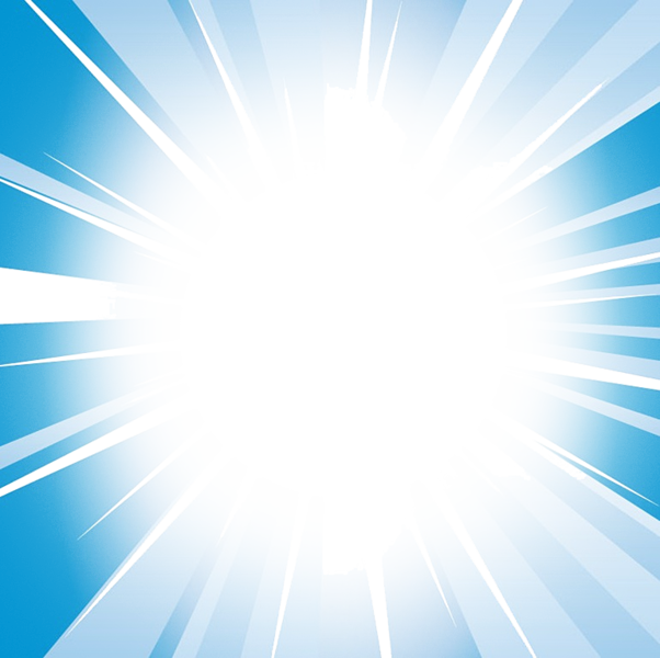 Blue Light Rays Png - Shining Light (602x600), Png Download