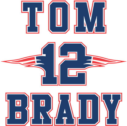 Tom Brady Number 12 Logo (420x480), Png Download