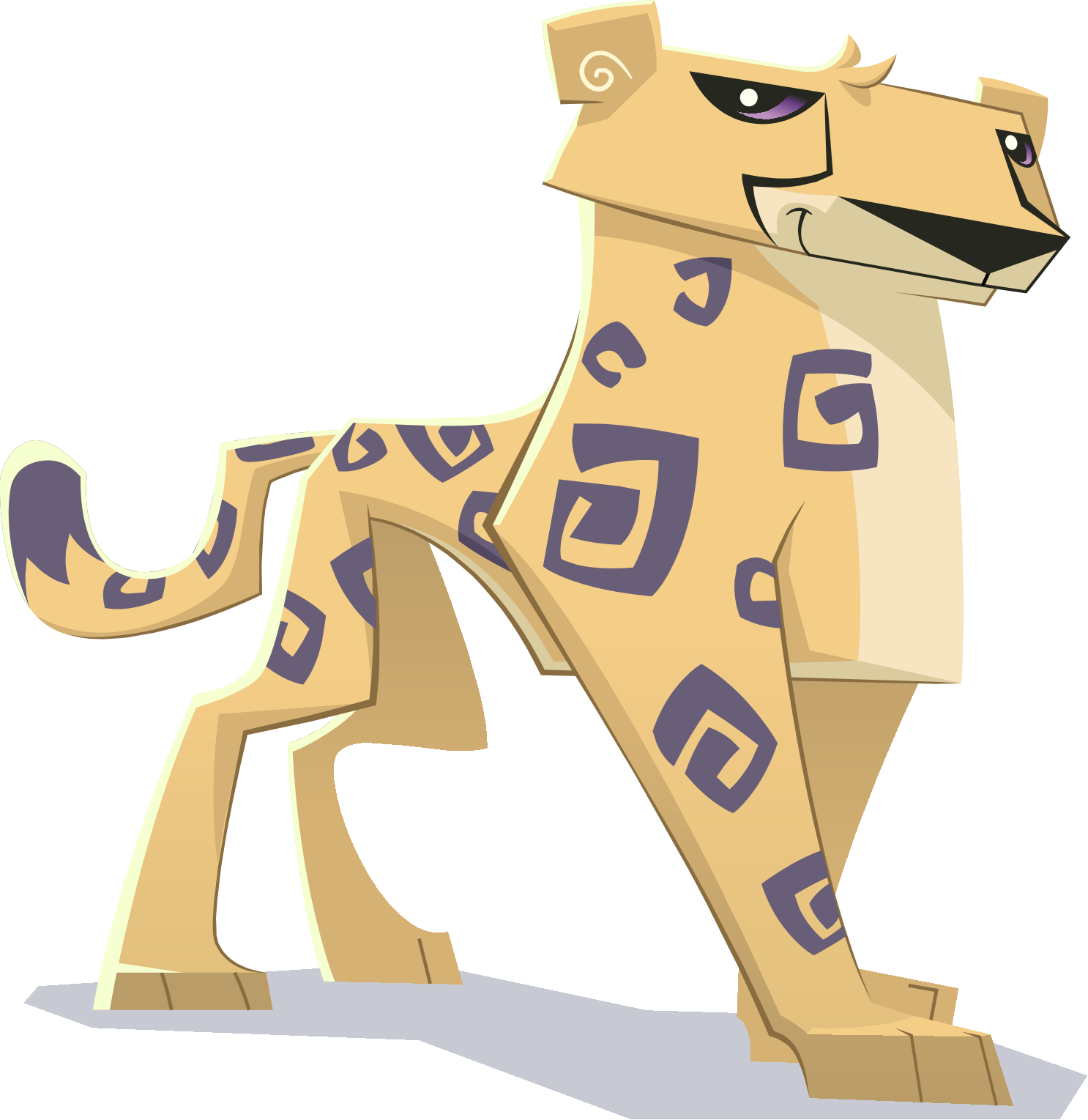 Renovated Art Cheetah - Cheetah Animal Jam Animals (1486x1529), Png Download