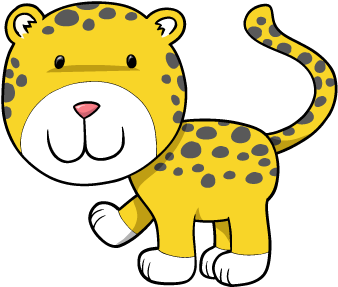 Free Cheetah Clipart At Getdrawings - Cute Cartoon Leopard (390x346), Png Download