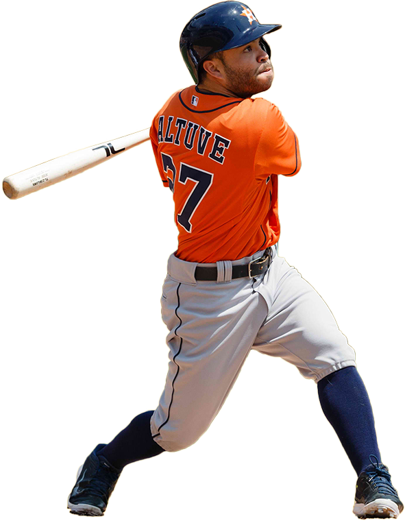 Jose Altuve Bat Glove Cleats Batting Gloves Guard Sunglasses - Jose Altuve White Background (591x760), Png Download