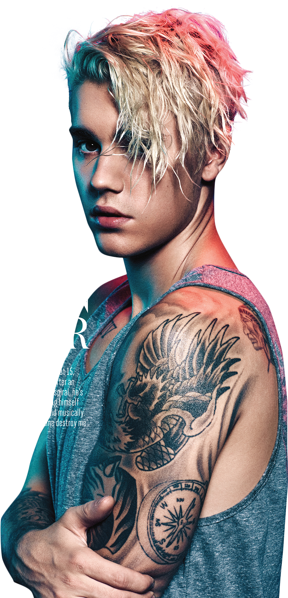 Free Png Justin Bieber Blue Red Light Png Images Transparent - Justin Bieber Billboard Magazine (480x624), Png Download