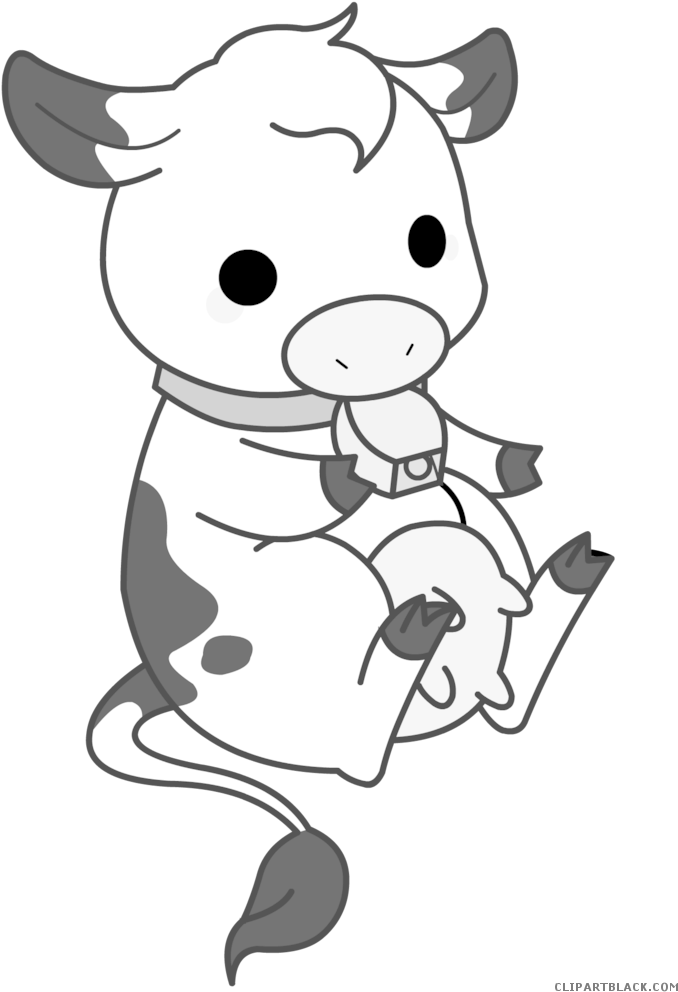 Jpg Free Clipartblack Com Animal Free Black White Images - Drawings Of Baby Cow (793x1007), Png Download