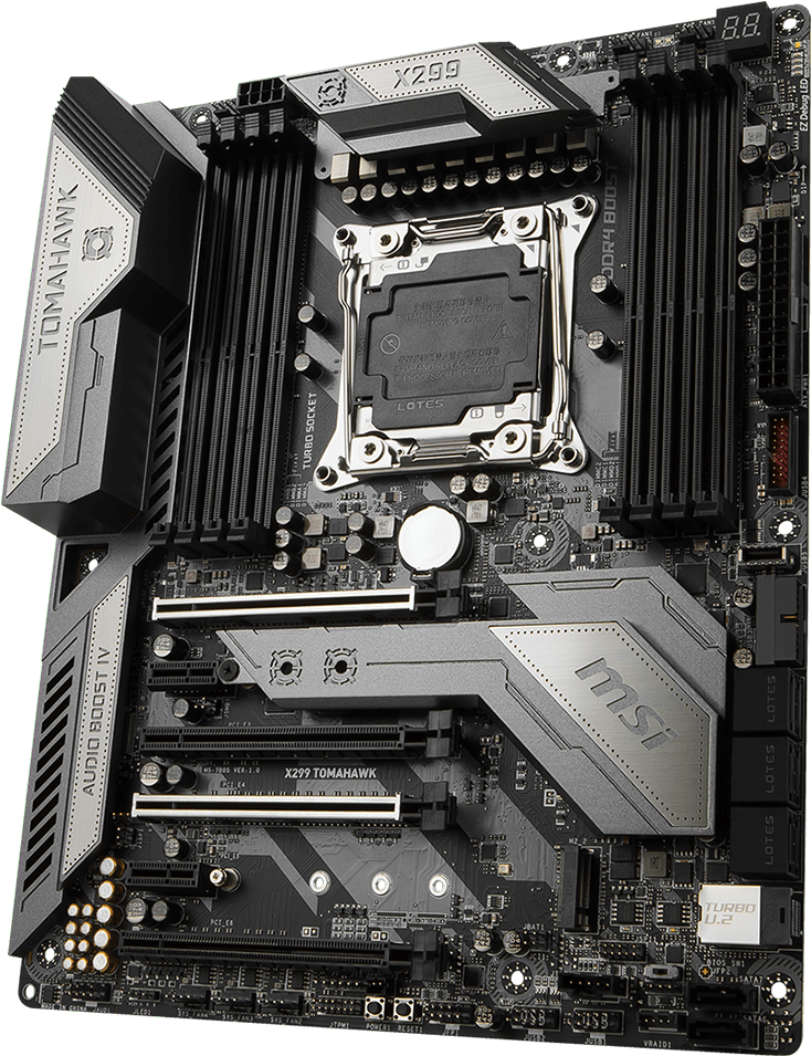Underneath The Fearsome Exterior, These Motherboards - Msi Tomahawk X299 (960x1080), Png Download