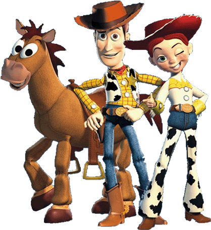 Woody From Toy Story Png Graphic Black And White Library - Toy Story Cowboy And Cowgirl (486x600), Png Download