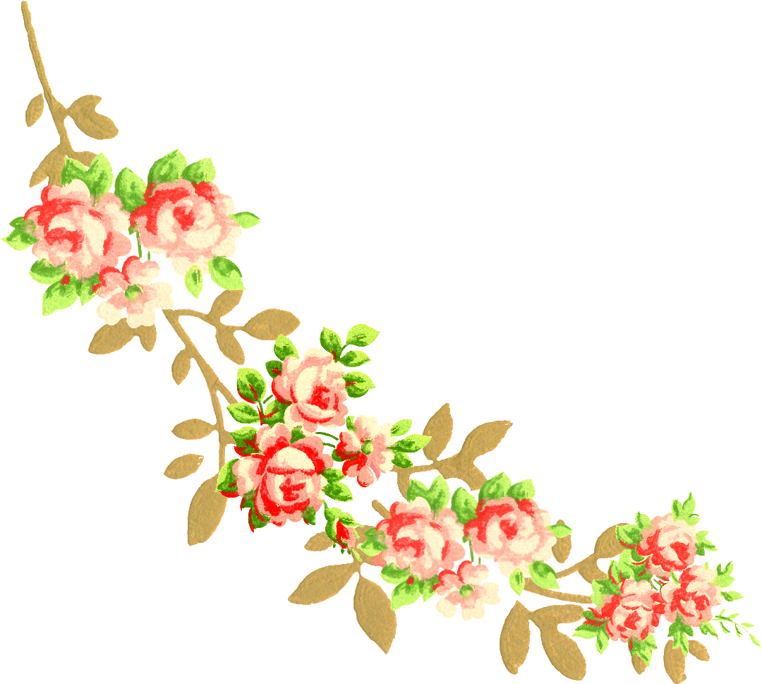Flower Corner Design Png Png Free Download - Flowers Corner Design Png (1222x1124), Png Download