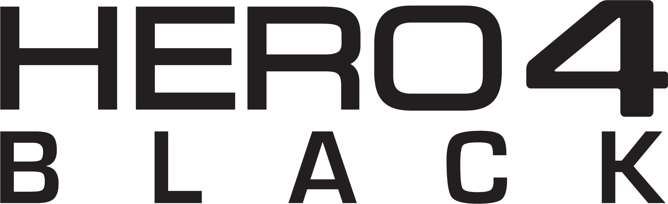 Gopro Hero 4 Black Png Logo - Gopro Hero 4 (2343x715), Png Download