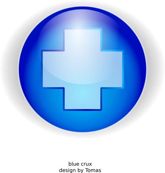 Blue Cross Clip Art At Clker - Medical Cross Logo Blue (570x597), Png Download