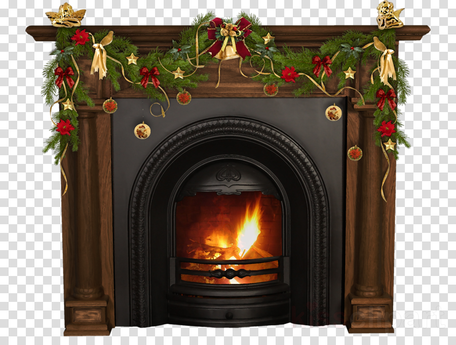 Christmas Fireplace Png Clipart Santa Claus Fireplace - High End Wall Scroll: Sonic - Sonic & Tails (900x680), Png Download
