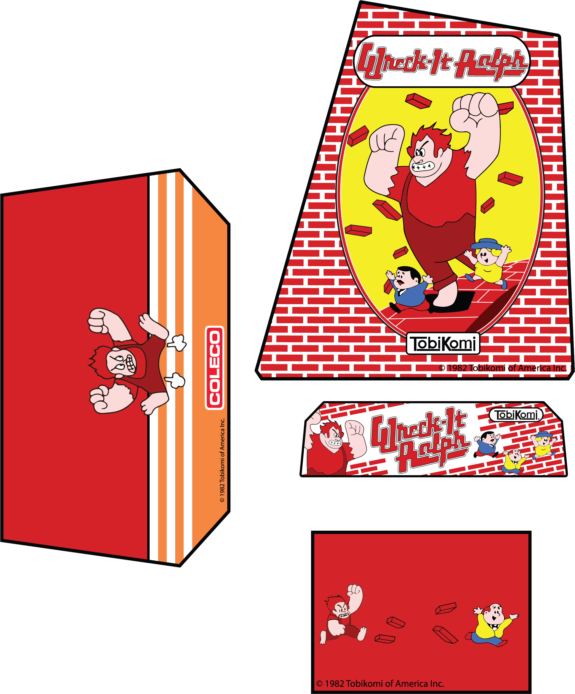 Wreck It Ralph Coleco Cpo And Marquee - Wreck-it Ralph (2550x3300), Png Download