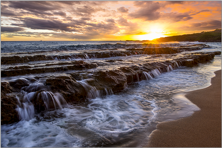 Ocean Sunset Beauty - The Deserio Gallery - Photography, Copper Art, & (750x750), Png Download